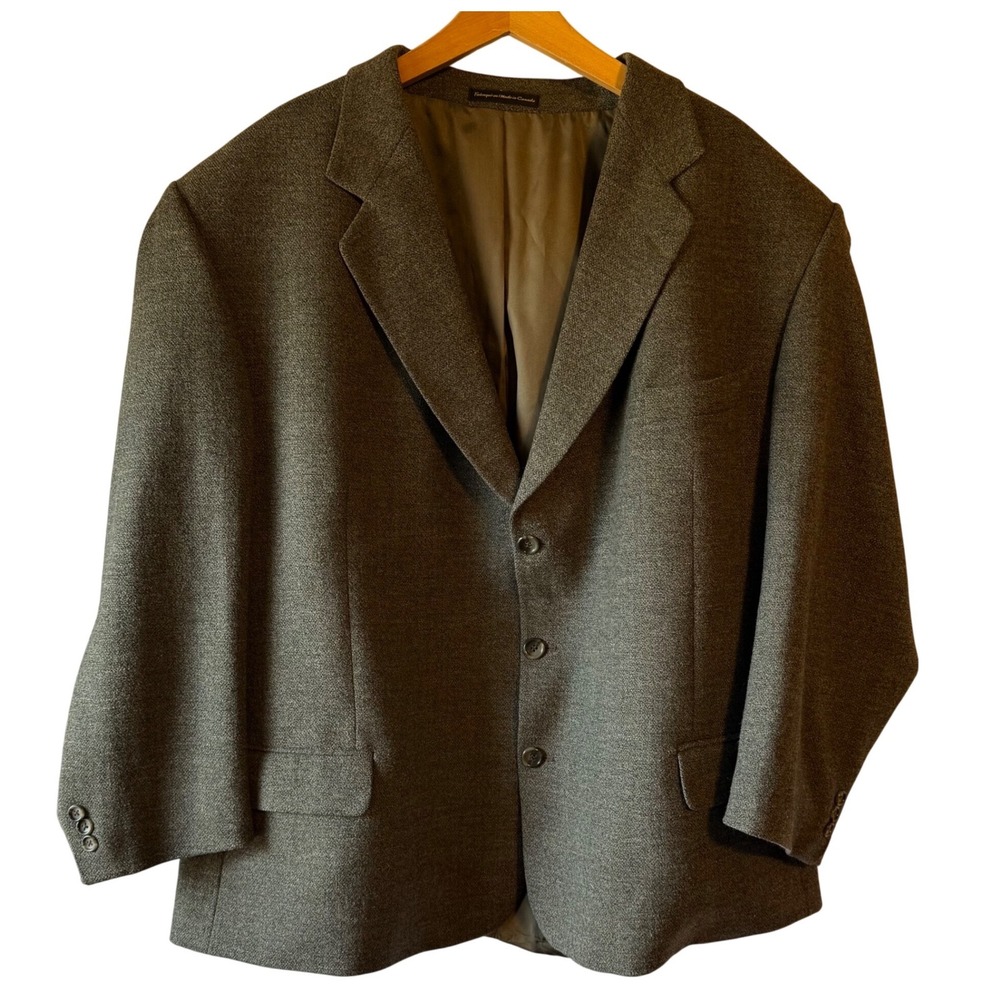 Moores Mens Gray Tweed 90% Wool Blend Blazer Jacket Size 52 Reg‎ Made in Canada